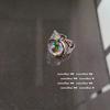 Collar de piedra lunar con sombra de agua de lago, bañado en oro de 18 quilates, pulsera de circonita uva fundida y pendientes de cuentas de vidrio.