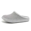 Sapatos de chef para homens, sapatos de trabalho slip-on para cozinha externa de verão, chinelos casuais respiráveis perfurados meio fechados
