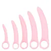 Tapón Anal de Silicona Portátil en Forma de Media Luna para Hombres y Mujeres, Tamaño Pequeño para Principiantes, Expansión Anal, Bolas Anales, Tapón Anal