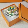 Taza de Desayuno Estilo Europeo Transfronteriza Taza de Cerámica Pintada a Mano Taza Creativa para el Hogar Taza de Leche de Gran Capacidad Taza para Avena