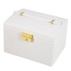 Caja de Piel PU Gran Capacidad Doble Cajón Caja de Joyería Aretes Aretes Caja de Almacenamiento de Joyería Collar Caja de Regalo de Boda