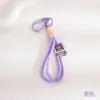Estilo Minimalista Feito à Mão Corda Trançada Bloqueio de Cores Cordão Chaveiro Capa de Celular Alça de Mão Portátil DIY Acessório Tendência de Nicho