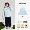 Chaqueta con Capucha Corta para Niña de Color Bloque Macaron Nueva Primavera 2026 Chaqueta Exterior Infantil a Prueba de Tres Cosas