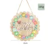 Colgante de madera transfronterizo para Pascua, guirnalda creativa para fiestas, decoración de letras, artesanías de madera.
