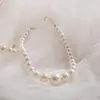 Amazon Transfronterizo Moda Elegante Conjunto de Collar y Pendientes de Perlas de Imitación para Mujer Francés Nicho Conjunto de Joyería de Alta Gama