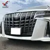 Wen Kai es Adecuado para Toyota Alphard Alphard Serie 30 Versión Deportiva Rejilla Inferior Delantera Tiras Brillantes Decorativas de Acero Inoxidable