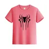 Camiseta de Algodão de Manga Curta Cor Sólida Verão Transfronteiriça Roupas Infantis Meia-manga Roupas Pai e Filho Roupas de Classe Camiseta Básica com LOGO Estampado