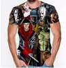 Película de Terror Asesino Jason Voorhees Deportivo Casual Gráfico Impreso en 3D Cuello Redondo Camiseta de Manga Corta para Hombre