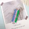 Regla de Palma de Lápiz Creativa Caricatura Mini Regla Portátil Colgante de Mochila Regla de Medición Papelería para Estudiantes Pequeño Regalo