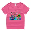 2023 nueva ropa infantil, camiseta de manga corta de verano para niños, camisa de algodón para niños y niñas, camiseta de media manga para bebés, top para niños