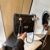 Moda Casual Simple Color Sólido Elegante 2025 Nuevo Bordado Acolchado Cierre de Cadena Cruzado Hombro Bolso Cuadrado Pequeño