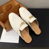Sapatos Slip-On Femininos para Uso ao Ar Livre, Nova Moda Primavera 2026 Versátil Couro Macio Solado Macio Sapatos Planos Slip-On para Mulheres