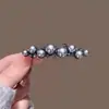Presilha de Cabelo Coreana Retrô para Mulheres Pérola Francesa Adorno de Nuca Meio Preso Elegante Primavera Strass Presilha de Alta Qualidade