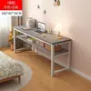 Mesa Retangular Longa para Sala de Estudo, Sala de Estar, Uso Doméstico, com Pés de Madeira Maciça, Mesa Longa Grande, Bancada