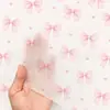 Papel de seda con estampado de lazos para niña, papel de forro para caja de regalo de joyería, material de embalaje para regalo con impresión de logotipo multicolor