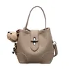 Bolso Cubo Nuevo Estilo 2026 con Patrón de Lichi para Mujer, Bolso Cruzado de Gama Alta de Nicho, Bolso de Mano de Moda para Viajes, Bolso de Hombro Versátil