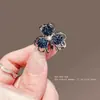 Pinza de Garra Pequeña y Exquisita con Pedrería de Estrellas de Cinco Puntas Mini, Pinza para Flequillo, Pinza Lateral, Pasador de Princesa, Pequeño Accesorio para el Cabello para Mujeres