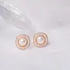 Pendientes de Perla de Agua Dulce Natural Retro para el Trayecto Diario Ins Segunda Mano Lujo Accesible Aguja de Plata S925 Pendientes Cuadrados de Gama Alta para Mujer