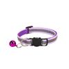 Nuevo collar con hebilla de seguridad reflectante para cabeza de gato con orejas redondas, collar con cascabel para mascota, venta al por mayor