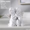 Nordic Retro branco menina anjo decoração ornamentos americano personagem gesso estátua boneca desktop casal presente