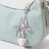 Muñeca de Peluche Dibujo Animado Lindo Simple Multicolor Nota Musical de Guitarra Corazón Fresa Llavero Colgante de Bolso DIY