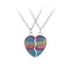 AliExpress Amazon transfronterizo nuevo buen amigo BFF color aceite goteando Llavero de amor collar magnético para niños