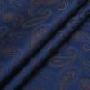 Suministros del Fabricante Nuevo Tejido Jacquard de Poliéster Azul Marino Teñido con Hilo para Tela Paisley para Corbata