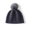 Nuevo gorro de punto de cachemira de moda estilo coreano, gorro cálido de pompón para exteriores, versátil y engrosado para clima frío