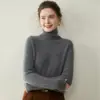 25 Suéter de Cachemir de Cuello Alto de Nuevo Estilo Otoño/Invierno para Mujer, Suéter de Punto Versátil, Prenda Base Suave y Cómoda