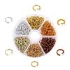 Acessórios para joias DIY argola de salto argola de conexão argola aberta 6mm seis grades em caixa anel de alumínio colorido Acessórios para brincos Atacado