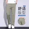 Pantalones Casuales de Seda de Hielo para Hombre 2026 Verano Delgados Sueltos Rectos Secado Rápido Largos Marca de Tendencia Deportivos Elásticos para Hombre