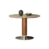 Mesa de Comedor Bauhaus Monet Garden Pizarra Madera Maciza Via Mesa Redonda Diseñador de Hogar Estilo Mid-Century Combinación de Mesa y Sillas de Comedor