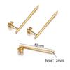 Pendientes geométricos de acero inoxidable europeos y americanos con forma de abanico y relieve irregular. Accesorios de joyería DIY transfronterizos.