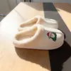 Nuevos Zapatos de Algodón con Patrón Lindo de Peluche para Pareja, Media Cubierta, para Uso en Casa y al Aire Libre, Zapatos de Invierno Impermeables, Envío Transfronterizo