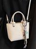 Gran oferta, bolso bandolera portátil sencillo con textura de lichi, estilo coreano, informal, elegante y combinable, para mujer