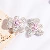 Por todo el cielo diamante estrella oso corazón forma de corazón diamante de circonita bola de diamante agujero recto cuentas DIY cadena para teléfono móvil llavero cadena para bolso accesorios