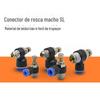 Válvula de aceleração SL6-M5 conector rápido SL8-02 válvula de ajuste SL10-04 conector rápido pneumático SL12-04