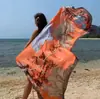 Venta al por mayor de fábrica Nuevo bufanda larga de playa satinada Li Jin 90*180 estampada estilo coreano chal de seda artificial