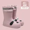 Botas de Lluvia para Niñas, Nuevos Zapatos de Agua Lindos de Dibujos Animados de Cachorro, Zapatos Impermeables para Exteriores para Niños, Forro de Felpa para Todas las Estaciones, Suela Suave de PVC