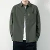 Camisa Social Masculina de Algodão Puro com Manga Longa e Não Amassa 2026 Novo Estilo Outono Camisa Casual Tendência Jaqueta Roupa de Baixo Masculina