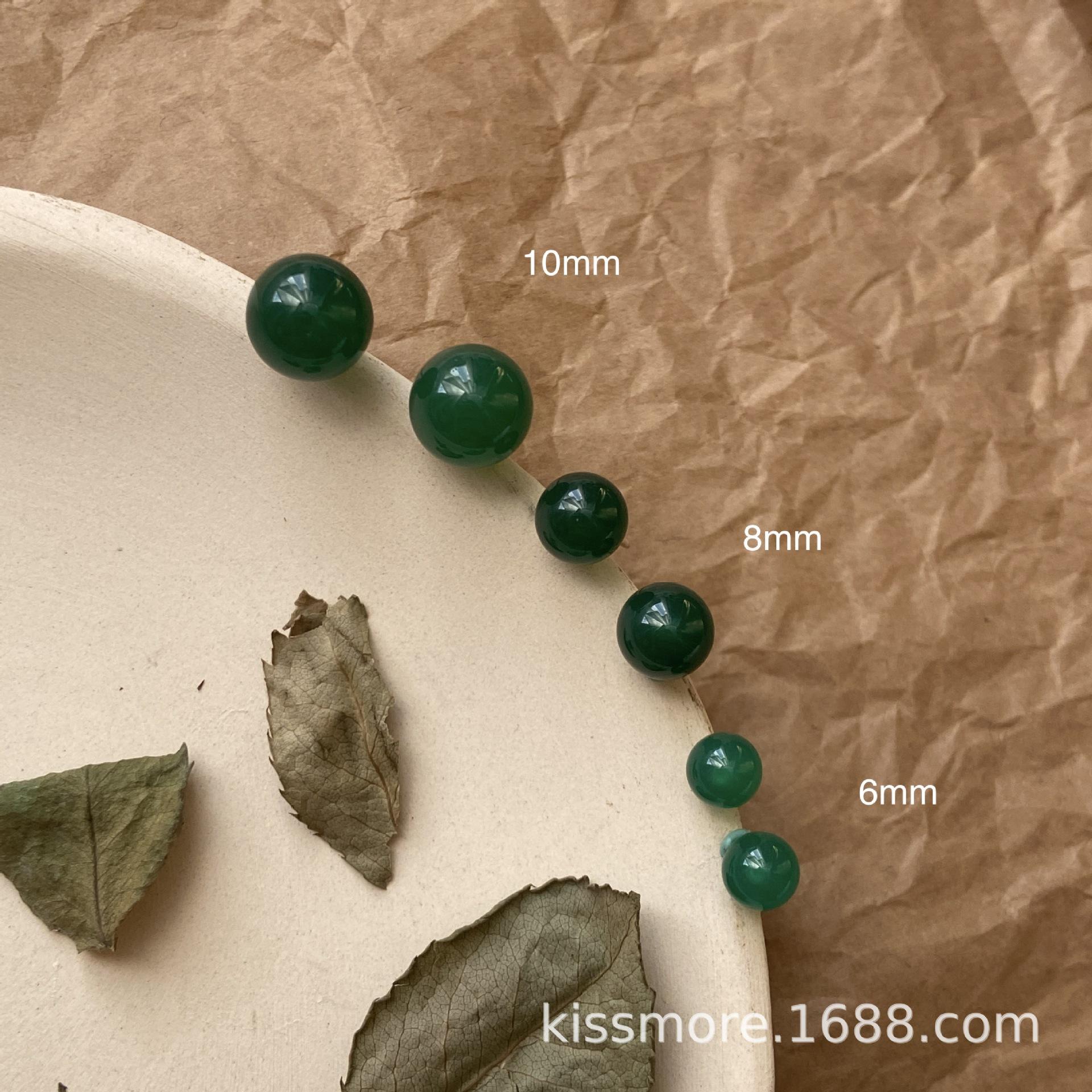 红绿玛瑙单珠耳环3.jpg