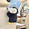 Caixa de lenço de carro de desenho animado, boneca de pelúcia, pinguim fofo, caixa de lenço para pendurar no banco do carro, bolsa de lenço para carro