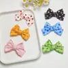 Lazo de tela con encaje de lunares grandes clásico, accesorio hecho a mano para el cabello DIY, accesorio de decoración para ropa, zapatos, sombreros y muñecas