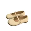 Zapatos planos Mary Jane de dos vías estilo francés para mujer, nueva colección otoño 2026, suela suave, piel suave, antideslizantes, zapatos de piel a la moda con adornos de perlas