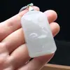 Colgante Zodiaco de Jade Tallado Jade Verde Tianshan para el Año de Nacimiento, Adecuado para los Signos del Zodíaco Buey y Tigre, Colgante de Jade Unisex al por Mayor