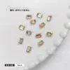 Joias para Unhas Artísticas de Açúcar Rochoso Diamantado Retangular Ângulo Reto Fundo Pontiagudo Diamante Quadrado Cubo de Gelo de Açúcar Pedras Strass para Unhas de Vidro Atacado Strass de Cristal