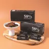Caja de Regalo de Chocolate Oscuro Snacks Horneados Diarios Copos Negros Puros para Novia