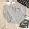 Calcinha Feminina de Algodão Puro Cintura Média, Antibacteriana de Seda, Confortável e Respirável, Tanga Esportiva para Meninas e Estudantes, Não Marca e Não Aperta