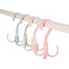 Gancho T Rotativo de Quatro Garras para Bolsa 360 Suporte para Chinelos Gravata Cachecol Cachecol Cabide de Plástico Cabide para Roupas