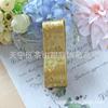 Cinta de color dorado láser de 2.5 cm Zorro Dorado flor de cerezo ola estilo antiguo soporte para barra de cinta accesorios para el cabello hechos a mano diy material de mariposa